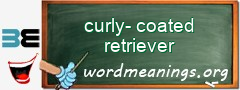 WordMeaning blackboard for curly-coated retriever